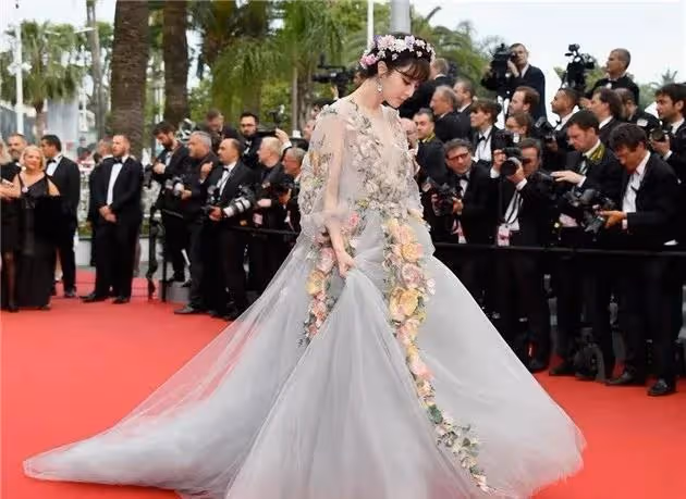范冰冰在坎城走紅毯那些年,禮服美輪美奐,不同凡響,驚艷世人