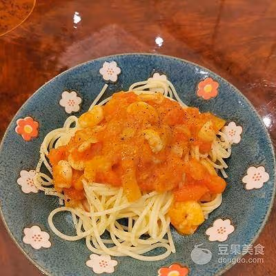 在家蝦仁義大利面