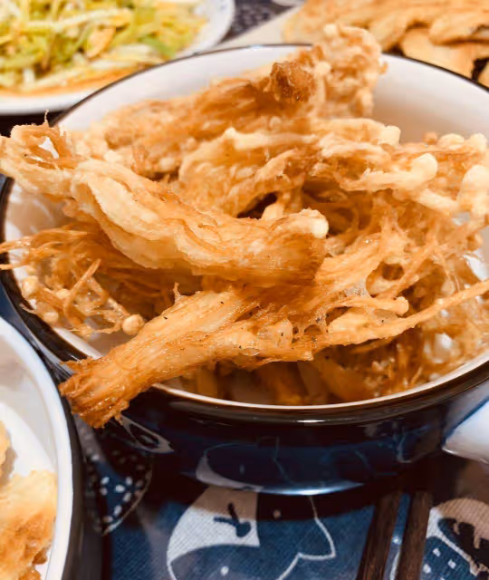極簡食譜—干炸金針菇 干香酥脆 營養美味 可作為孩子零食