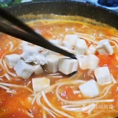 鮮蝦豆腐濃湯麵—快手早餐超美味