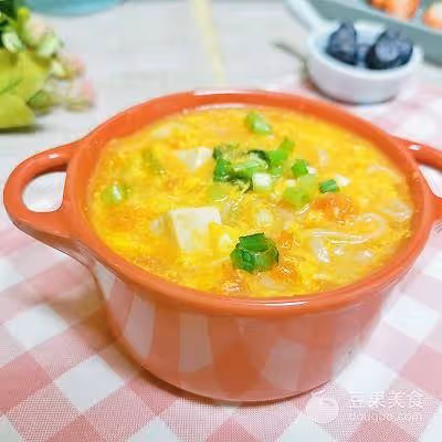 鮮蝦豆腐濃湯麵—快手早餐超美味