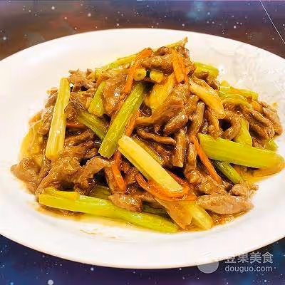 香嫩芹菜牛肉絲的做法
