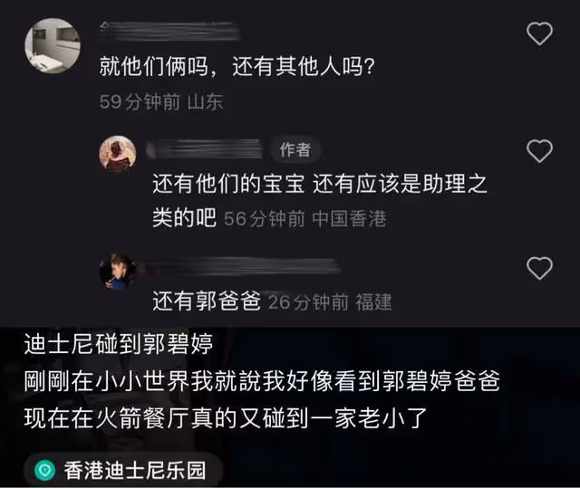 郭碧婷一家現身迪士尼,向佐單手抱兒子姿勢搞笑,女兒被贊膽子大