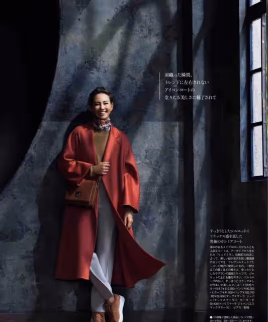 收起你的黑白灰,今年過年就穿「紅大衣」,學她們穿,高級氣質