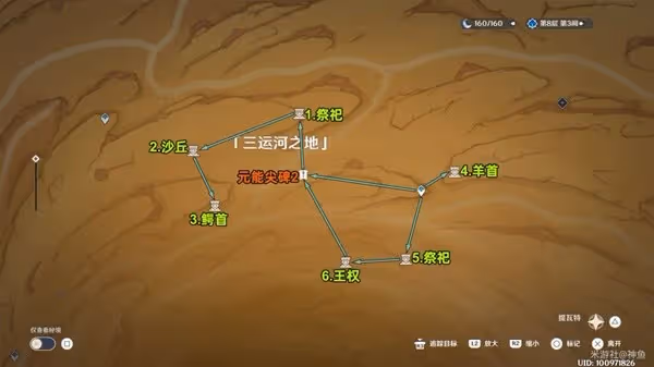 《原神》3.4版千壑沙地全元能尖碑復原攻略