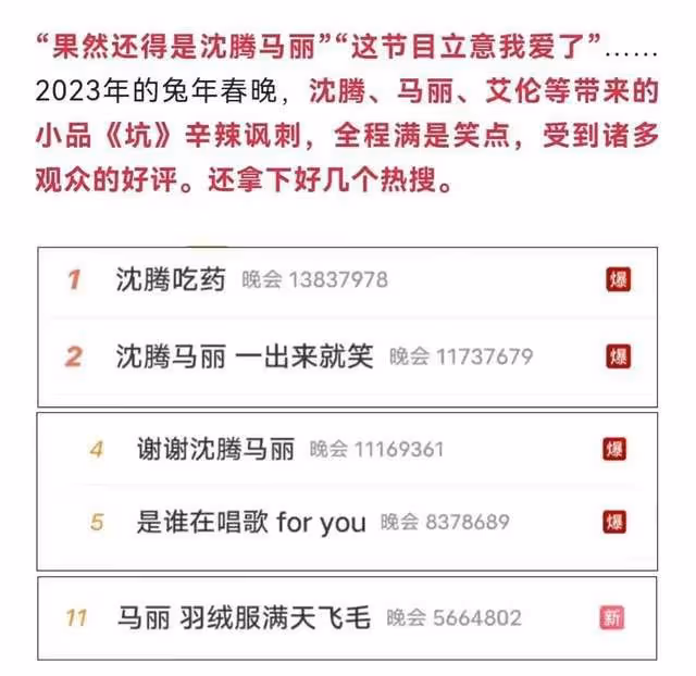 沈騰馬麗春晚臨場突發3個意外觀眾沒看出來:馬麗掉鞋跟沈騰掉麥