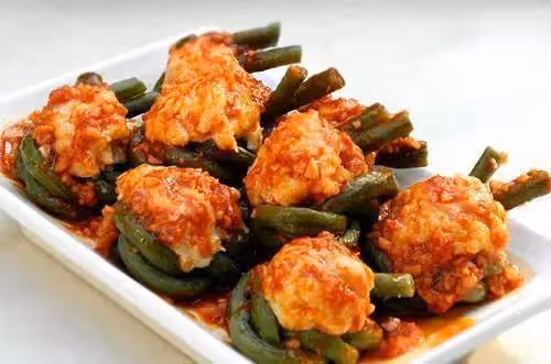 美食精選:雞肉釀豆角,營養糖醋蝦,桂花糯米藕,干鍋香辣啤酒雞
