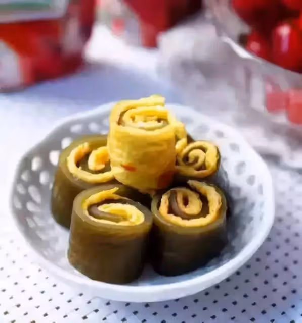 美食精選:豆角小燉肉,海帶雞蛋卷,焗烤堅果牛油果,雷筍炒肉片