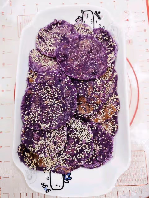 香糯紫薯餅的做法