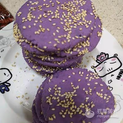 香糯紫薯餅的做法