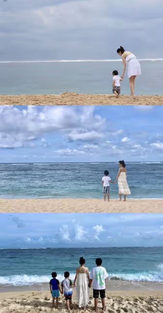 陳若儀曬全家福,疑仍在巴厘島度假,林志穎弟弟全家陪媽媽過春節