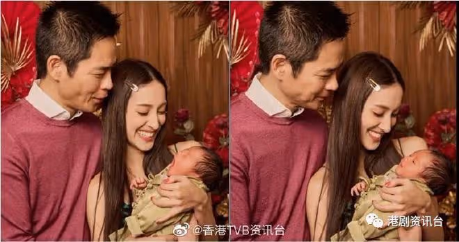 陳凱琳公開小兒Carlos可愛正面樣!老公鄭嘉穎親吻初生兒