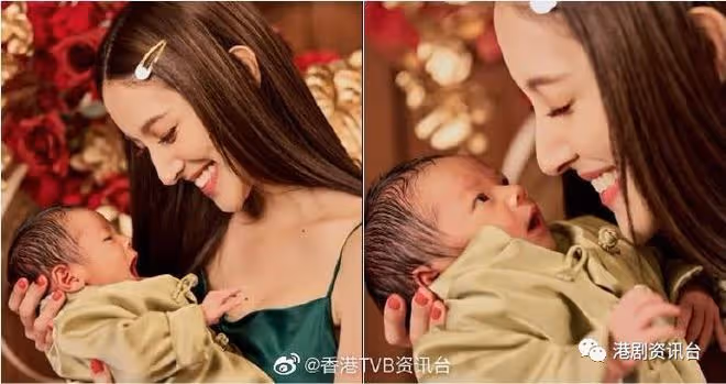 陳凱琳公開小兒Carlos可愛正面樣!老公鄭嘉穎親吻初生兒