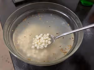 秋天來一碗熱乎乎的雞頭米呀🥣～