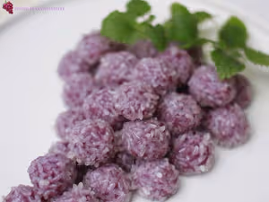 【年夜飯必備甜品】紫氣東來紫薯糯米丸子