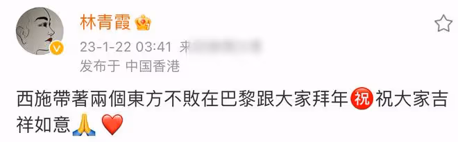 群星海外過年:林青霞金星豪宅聚餐,駱達華趕往英國陪伴妻女