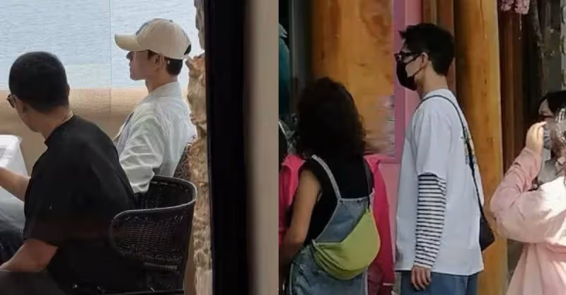大理偶遇楊洋逛街，身材高挑白到發光