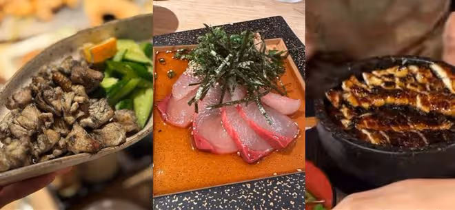 洪金寶前妻與兒孫在日本過年！吃魚生采蘑菇很愜意，穿紅衣精神好