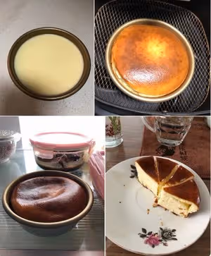 空氣炸鍋版酸奶巴斯克蛋糕（無需淡奶油）