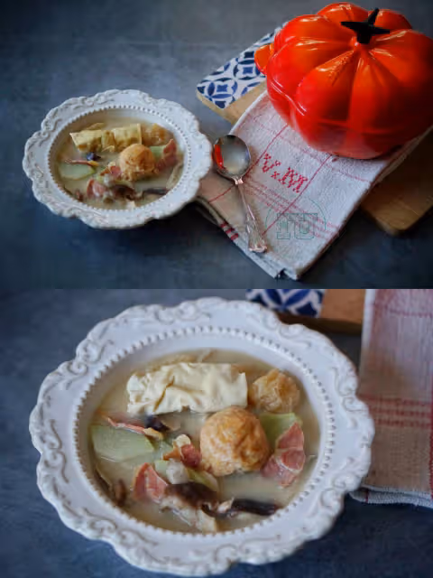 快手日式豆乳味噌丸子湯-咸豆漿愛好者不要錯過