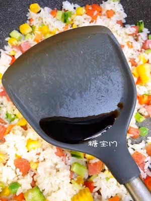 嘿❗️火腿蛋炒飯💯五彩繽紛的顏色🔥