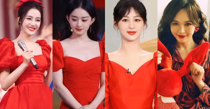 陸劇15位女星春節新造型！趙麗穎&amp;楊紫&amp;熱巴PK同款紅裙，唐嫣倪妮港風美翻，她意外驚豔