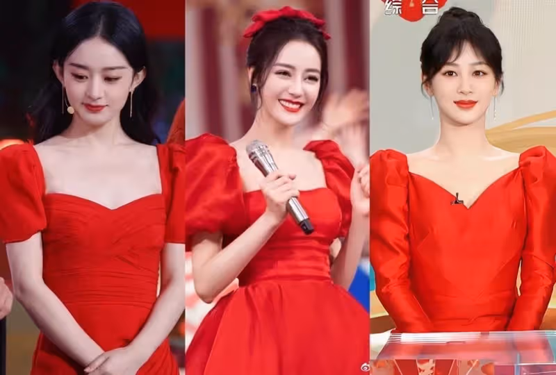 陸劇15位女星春節新造型!趙麗穎&楊紫&熱巴PK同款紅裙,唐嫣倪妮港風美翻,她意外驚豔