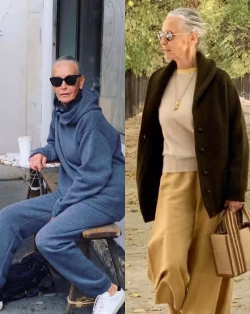 75歲的巴黎奶奶很愛美,不穿高跟鞋不露腿,照樣打扮得洋氣時髦