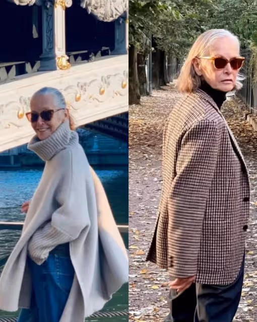 75歲的巴黎奶奶很愛美,不穿高跟鞋不露腿,照樣打扮得洋氣時髦