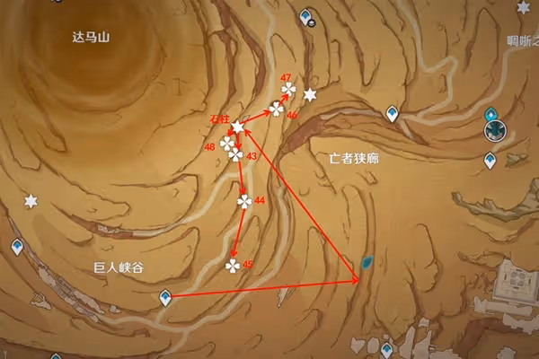 《原神》千壑沙地聖章石點位一覽