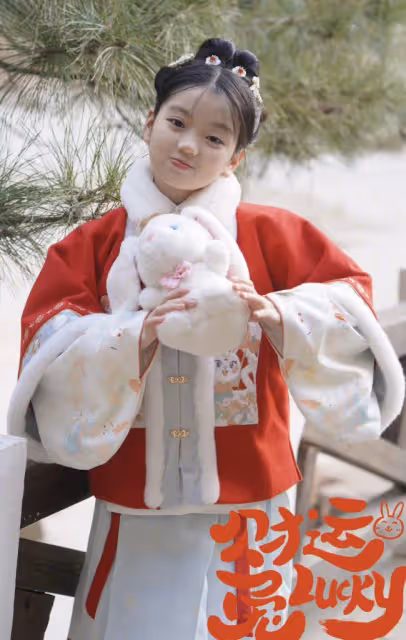 《爸爸去哪兒》阿拉蕾曬寫真,穿漢服喜迎春節,妹妹顏值不輸姐姐