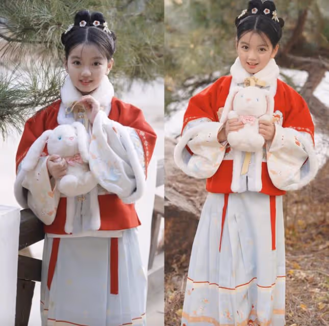 《爸爸去哪兒》阿拉蕾曬寫真,穿漢服喜迎春節,妹妹顏值不輸姐姐