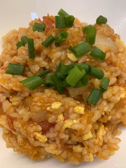 洋蔥南瓜西紅柿雞蛋炒米飯