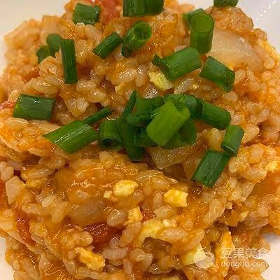 洋蔥南瓜西紅柿雞蛋炒米飯