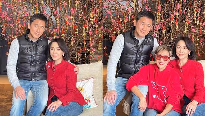劉嘉玲梁朝偉大年初四合體拜年,梁朝偉有了些許白髮和皺紋