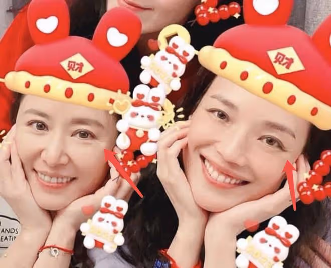舒淇為47歲林心如慶生,稱其為「瘦星」,姐妹倆托腮賣萌狀態少女