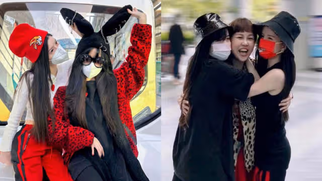 BY2時隔3年回家　母女3人機場相擁