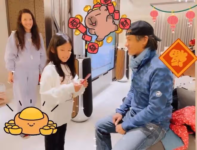 舒淇馮德倫為林熙蕾女兒發紅包,笑得一臉慈愛,結婚6年無兒無女