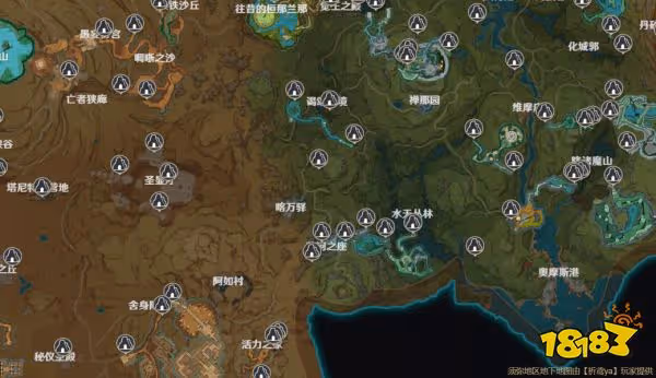 原神千壑沙地具體空間分布圖 千壑沙地地下空間介紹