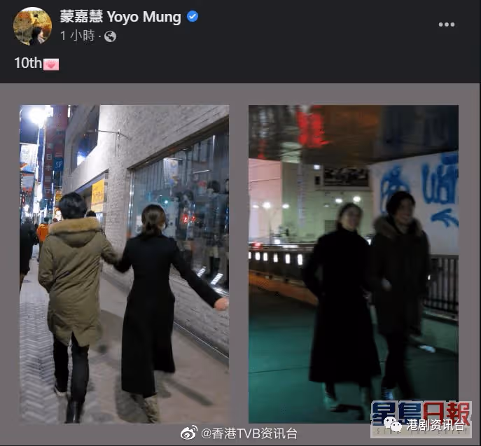 蒙嘉慧曬夫妻合照賀結婚10周年!與鄭伊健日本街頭蹺手漫步露幸福甜笑
