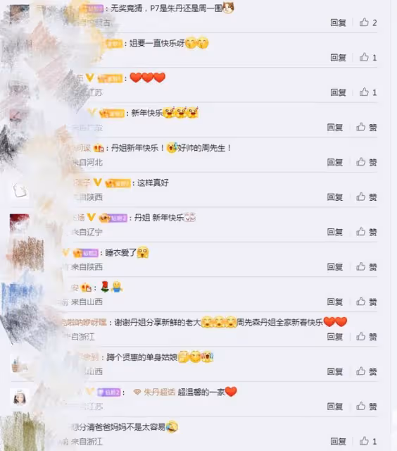 朱丹曬春節溫馨日常，周一圍耐心陪兒女玩耍，長發身形和老婆超像
