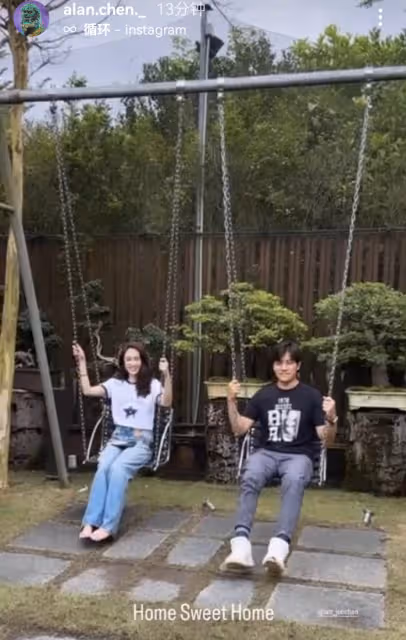 陳喬恩和老公在馬來西亞看舞獅,被工作人員認出,挨個合影有親和力