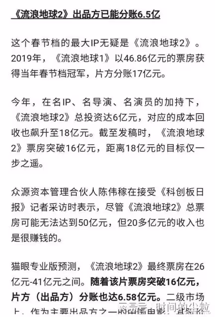 票房輸了7億,卻可能影響中國電影70年?《流浪地球2》雖敗猶榮