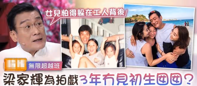 梁家輝65歲生日,雙胞胎女兒曬父女合影慶祝,倆女兒氣質出眾像爸