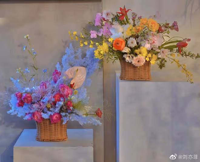 劉亦菲曬與「阿奶」吳彥殊合照，豆奶組合一起插花，又美又氣質