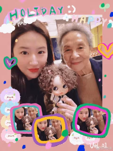 劉亦菲曬與「阿奶」吳彥殊合照,豆奶組合一起插花,又美又氣質