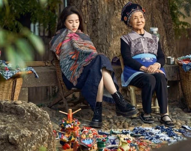 劉亦菲曬與「阿奶」吳彥殊合照,豆奶組合一起插花,又美又氣質