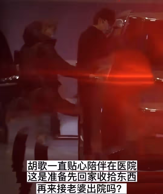 胡歌現身醫院停車場,穿黑色大衣超低調,接黃曦寧產後出院