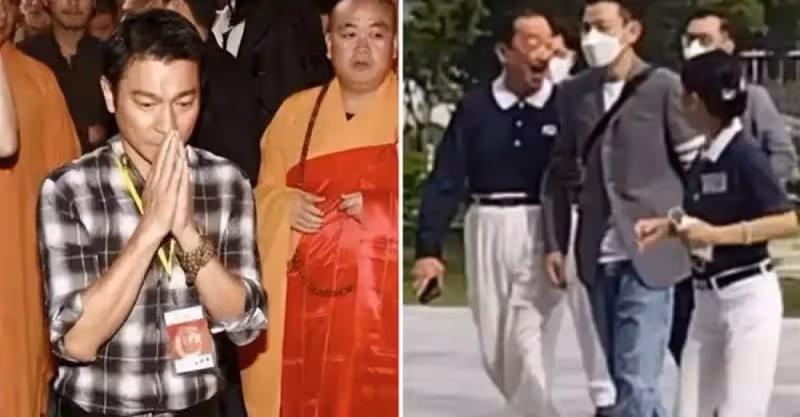 劉德華陪妻子回馬來西亞過大年，陪富豪舅舅禮佛，與義工親密互動，網贊：天王太接地氣！