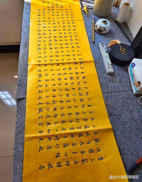 孫儷立春曬手寫第68遍隸書心經,表示還要練習詩詞,文學氣息滿滿